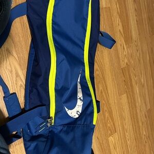 Nike Blue Duffel Bat Bag with Neon Yellow Trim